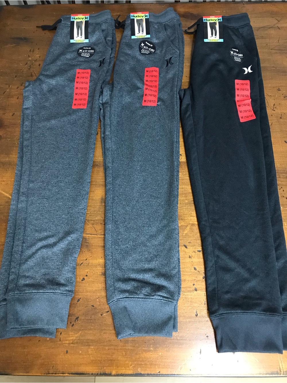 Hurley Kids Joggers in Dark Gray and Black - 3-Pack Look